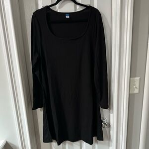Old Navy ribknit swing dress. Black. Size XL. NWT